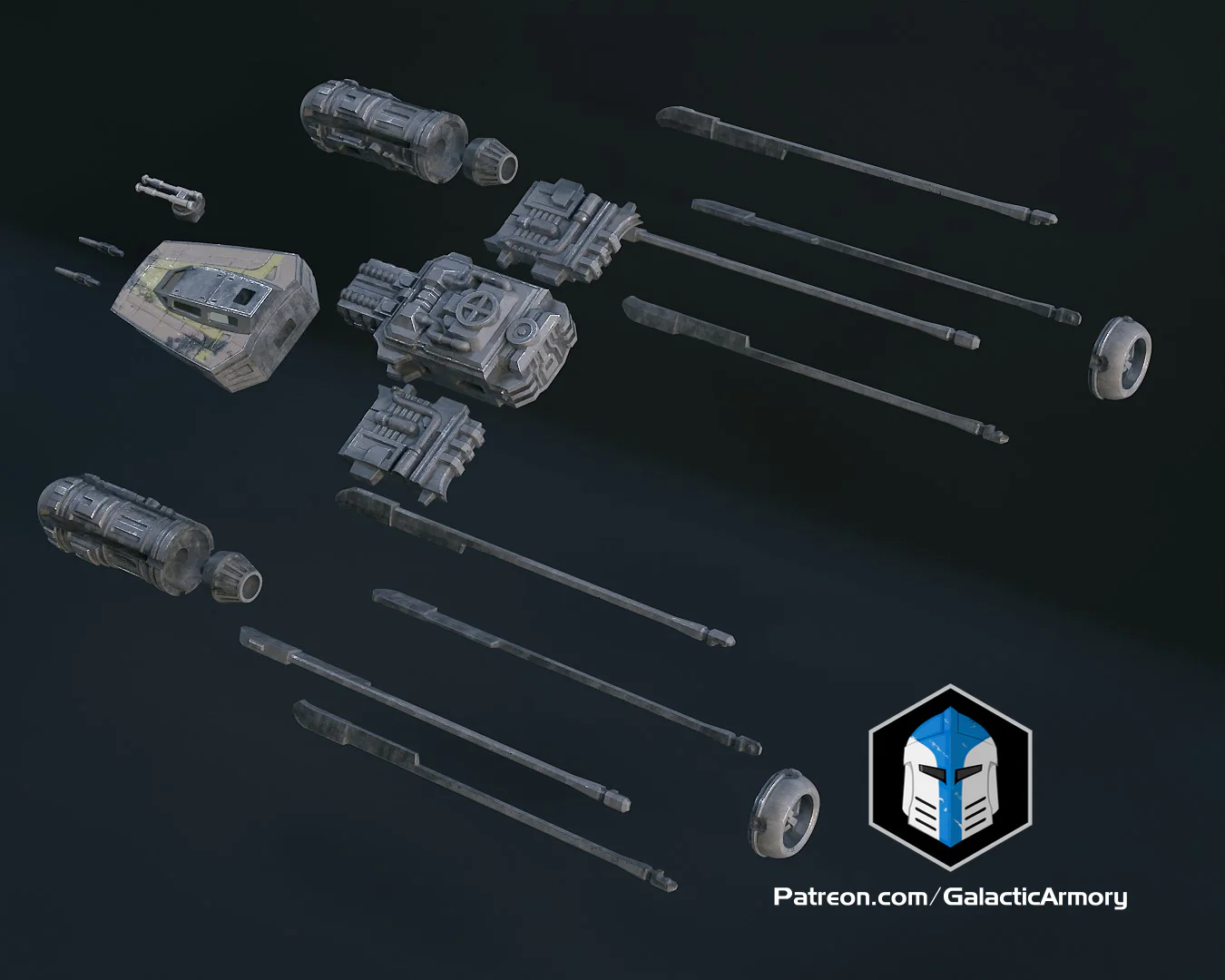 1:48 Scale and Tea Light Y-Wing - 3D Print Files - Image 6