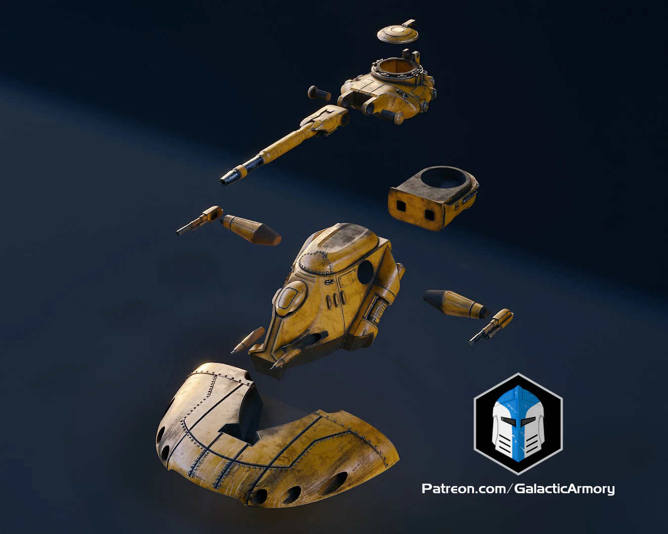 1:48 Scale Floating AAT Tank - 3D Print Files - Image 4