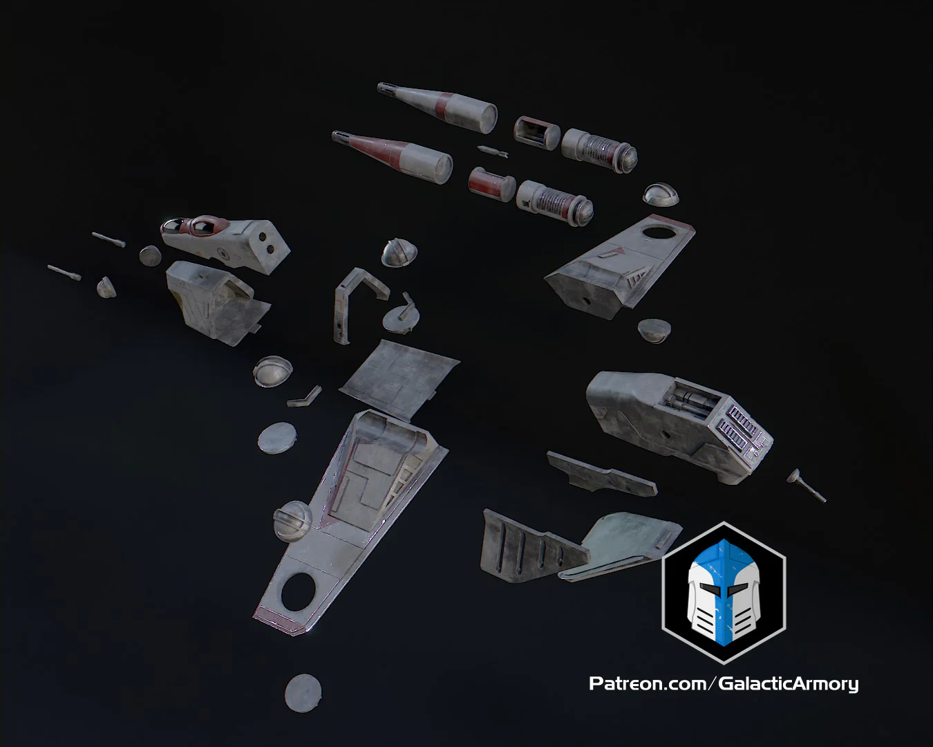 1:48 Scale LAAT Gunship - 3D Print Files - Image 4