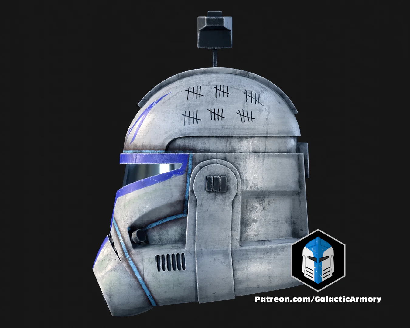 Animated Captain Rex Helmet - 3D Print Files - Image 8