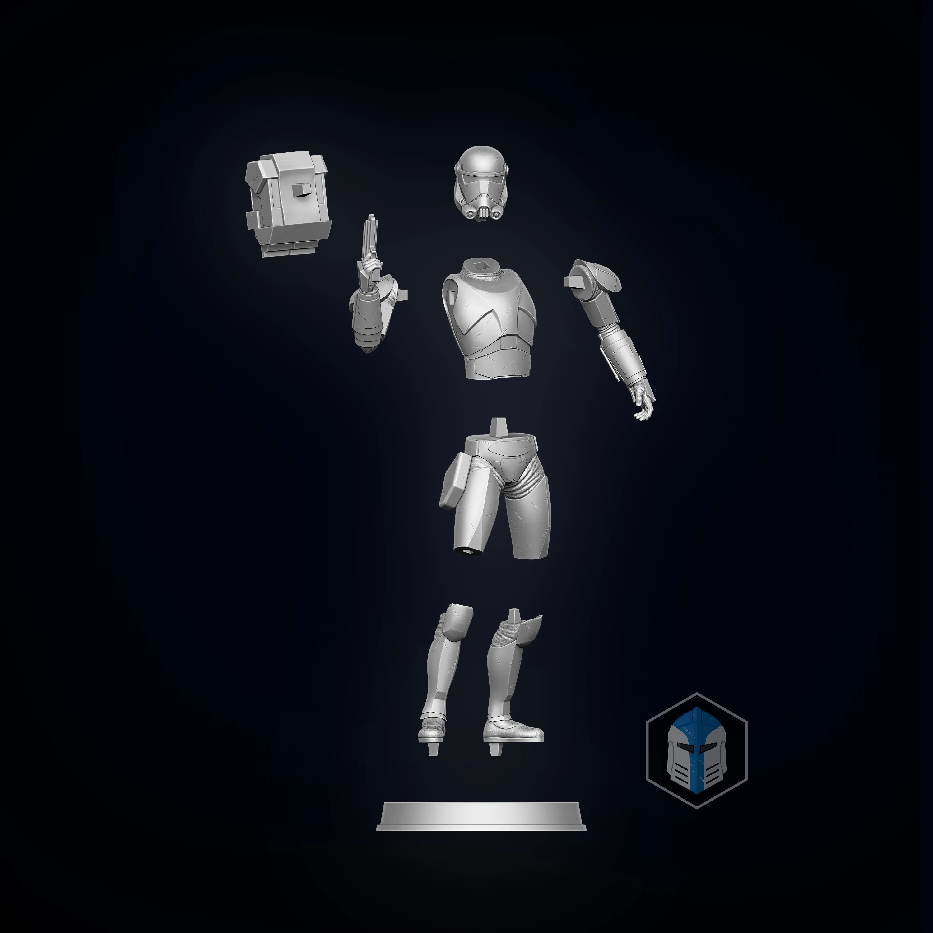 Bad Batch Hunter Figurine - BUNDLE - 3D Print Files - Image 3