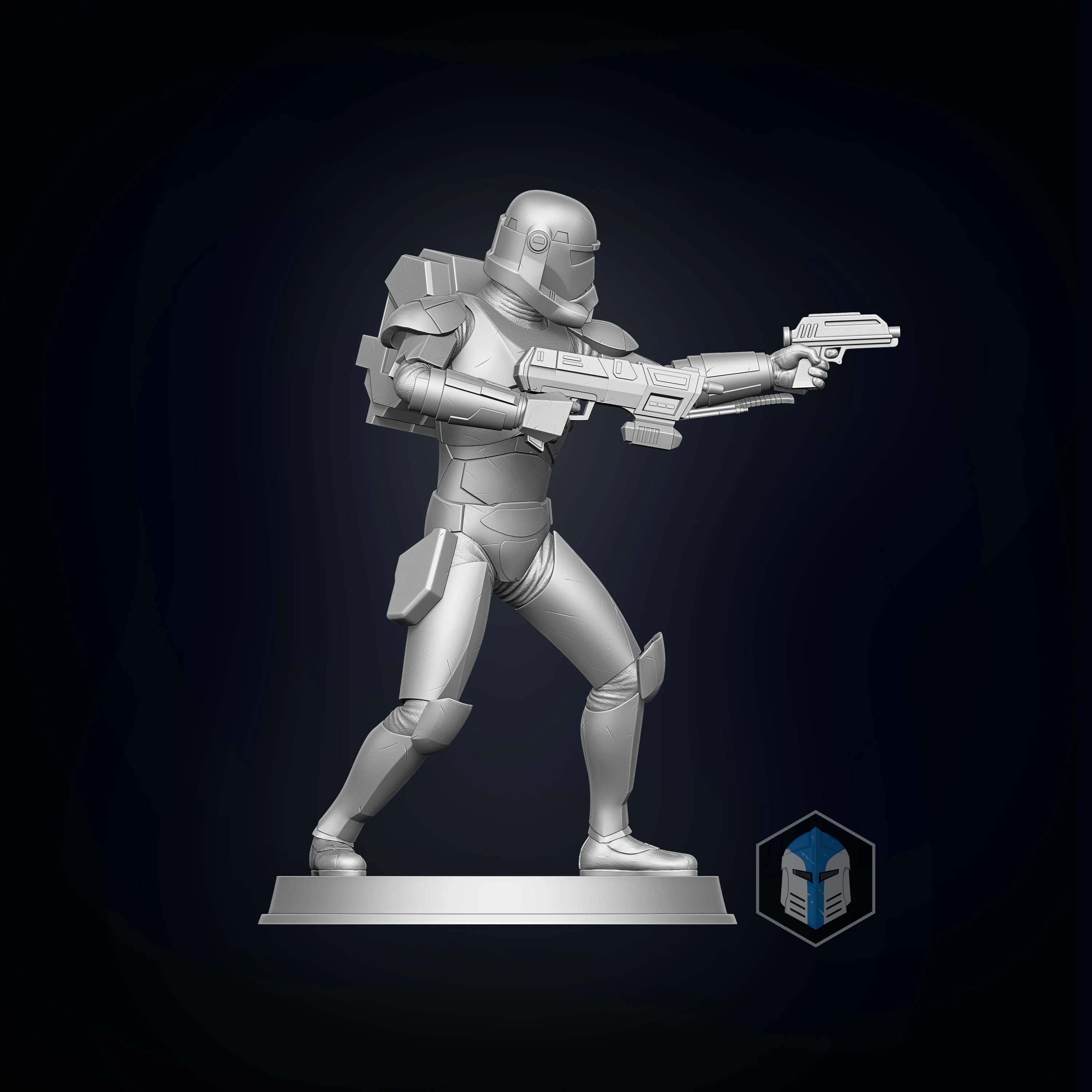 Bad Batch Hunter Figurine - Pose 2 - 3D Print Files - Image 4