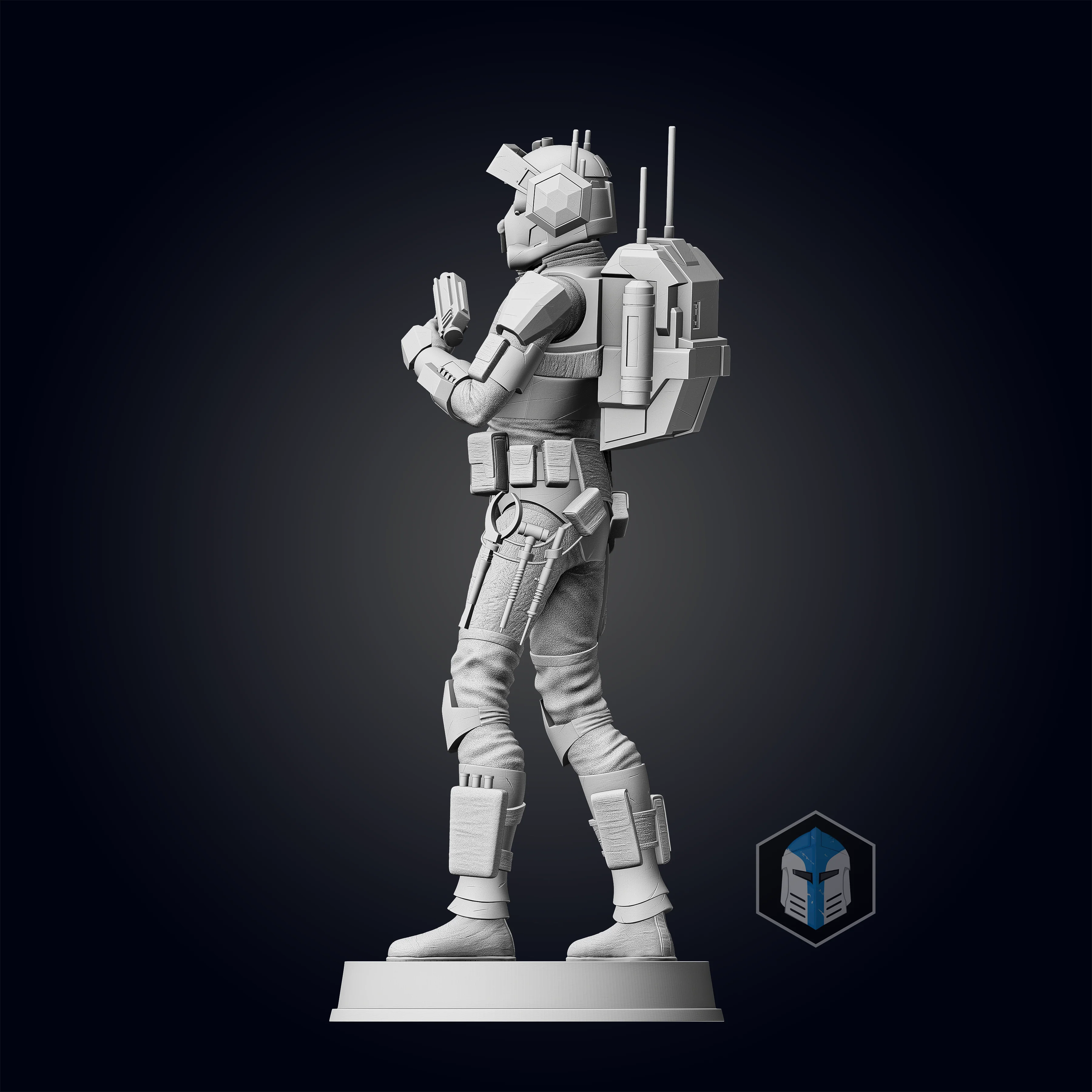 Bad Batch Tech Figurine - Pose 1 - 3D Print Files - Image 3