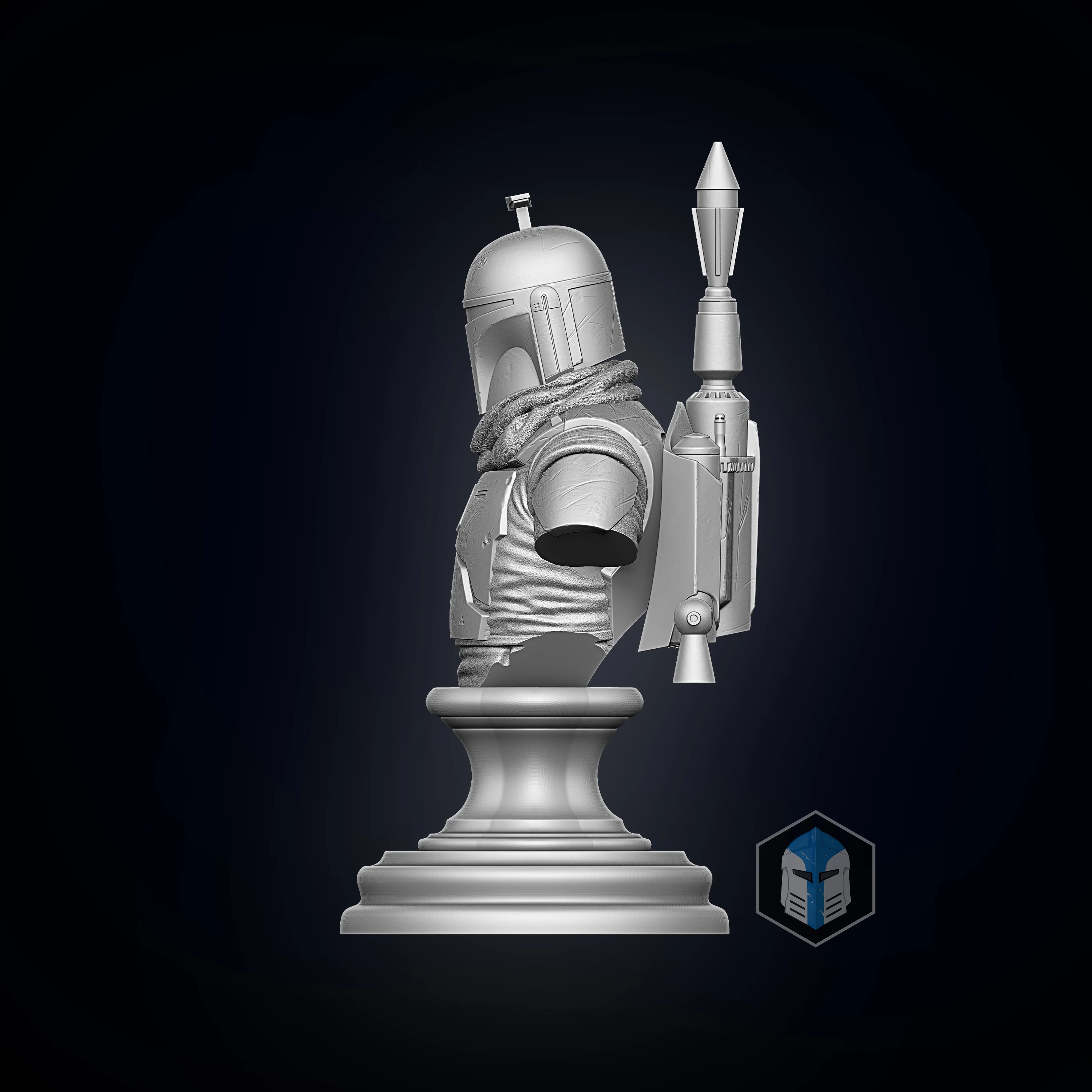 Boba Fett Bust - 3D Print Files - Image 4