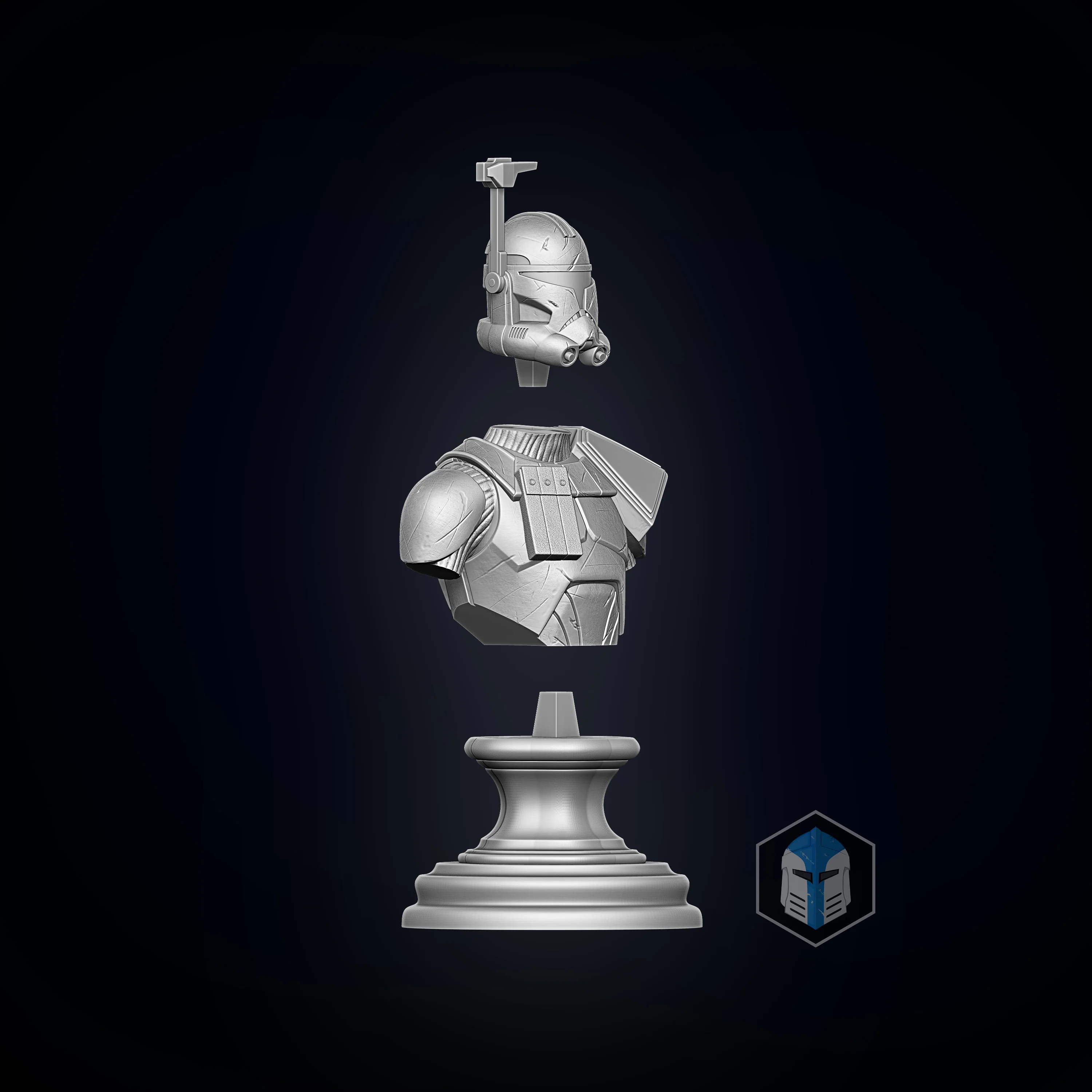 Captain Rex Bust - 3D Print Files - Image 7