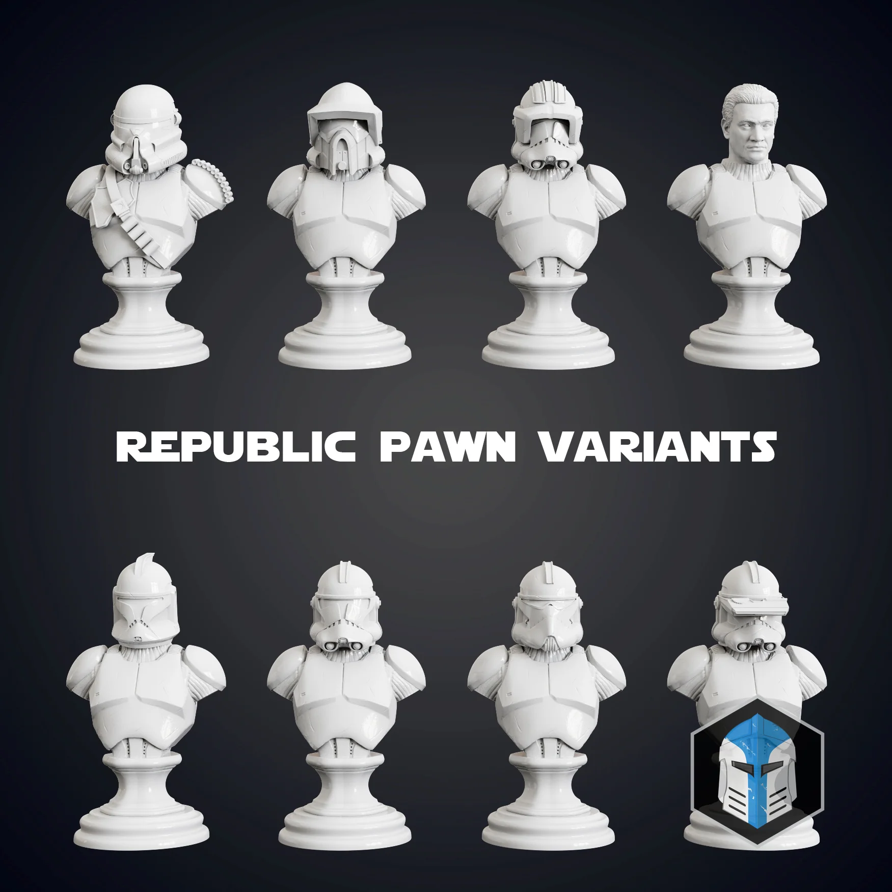 Clone Wars Republic/CIS Chess Set - 3D Print Files - Image 10
