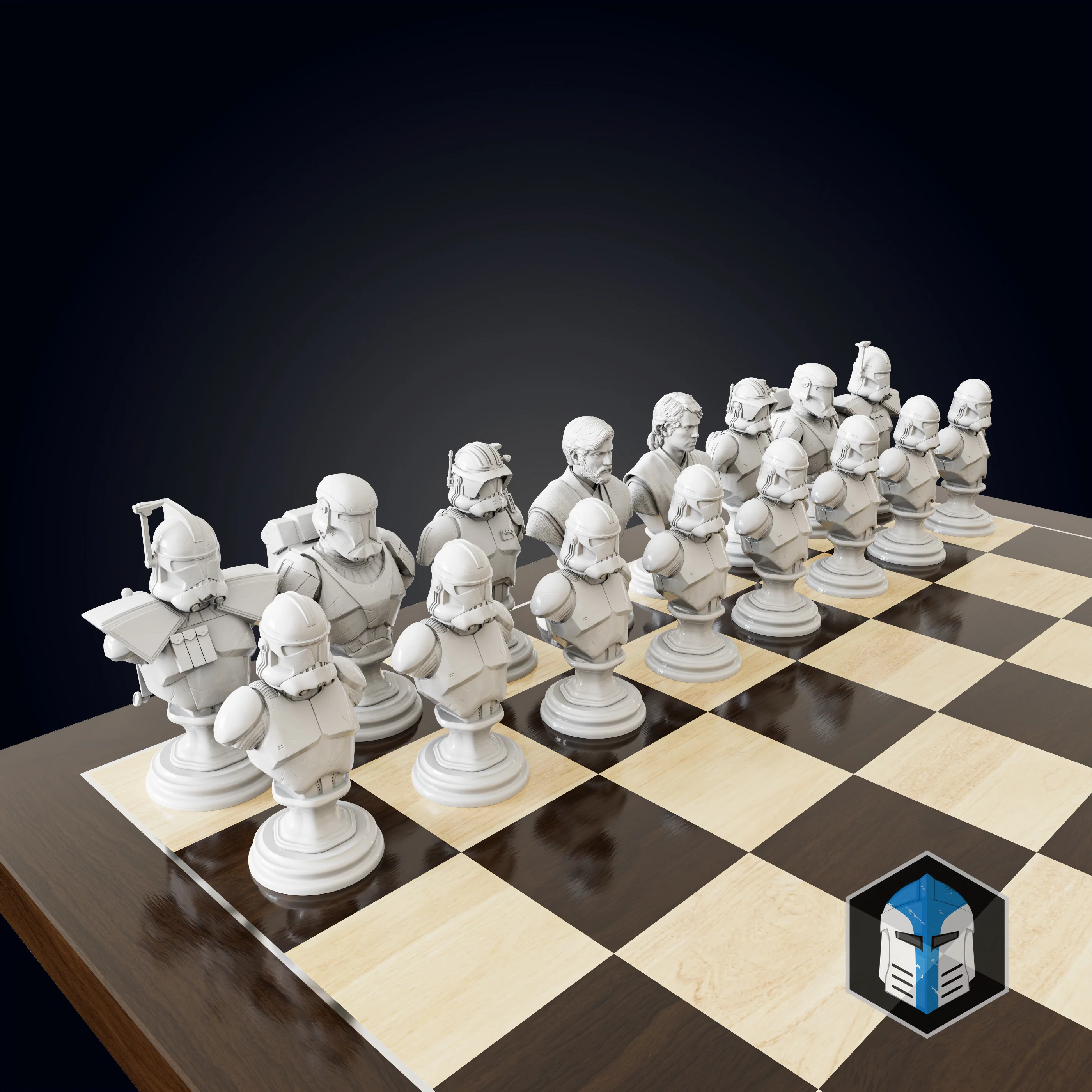 Clone Wars Republic/CIS Chess Set - 3D Print Files - Image 6
