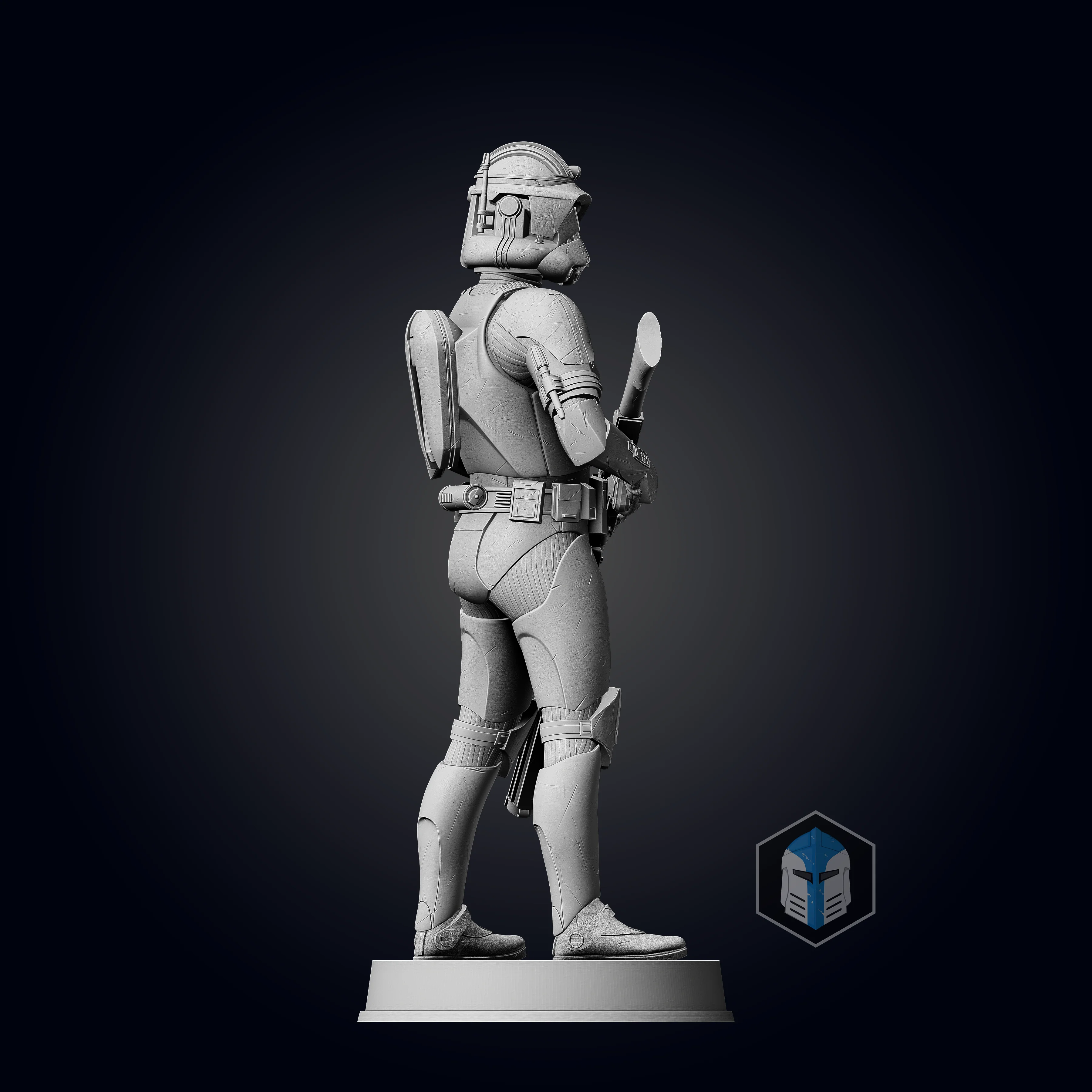 Commander Cody Figurine - Pose 1 - 3D Print Files - Image 3