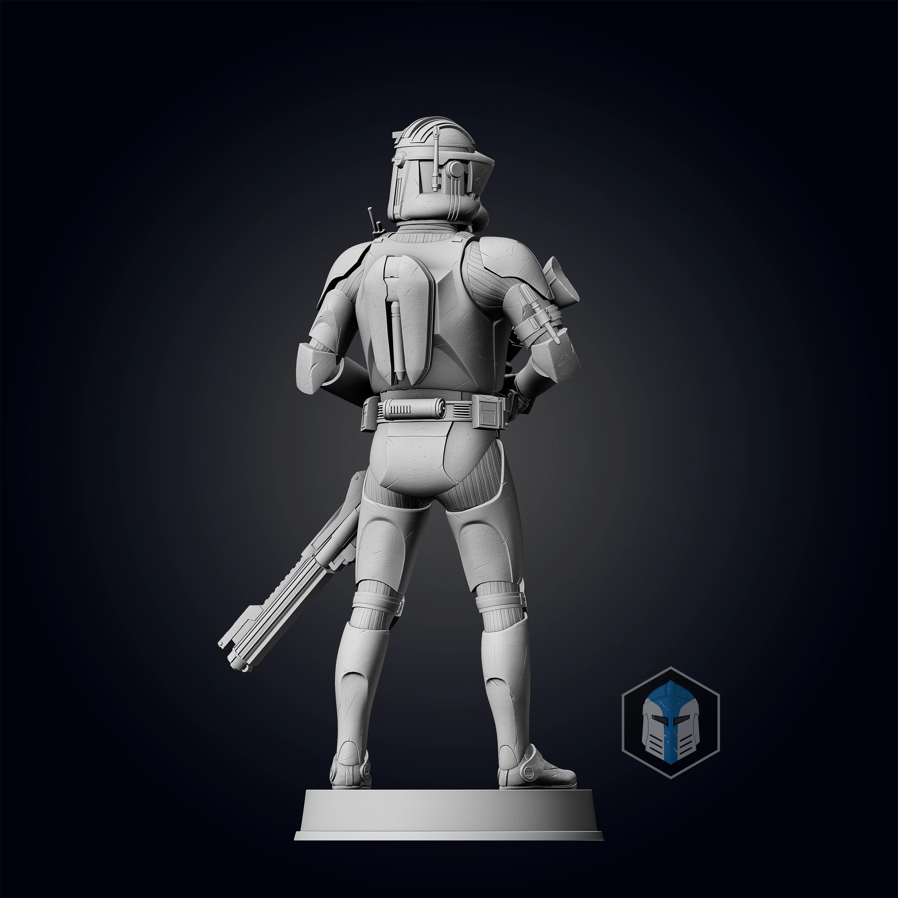 Commander Cody Figurine - Pose 1 - 3D Print Files - Image 4