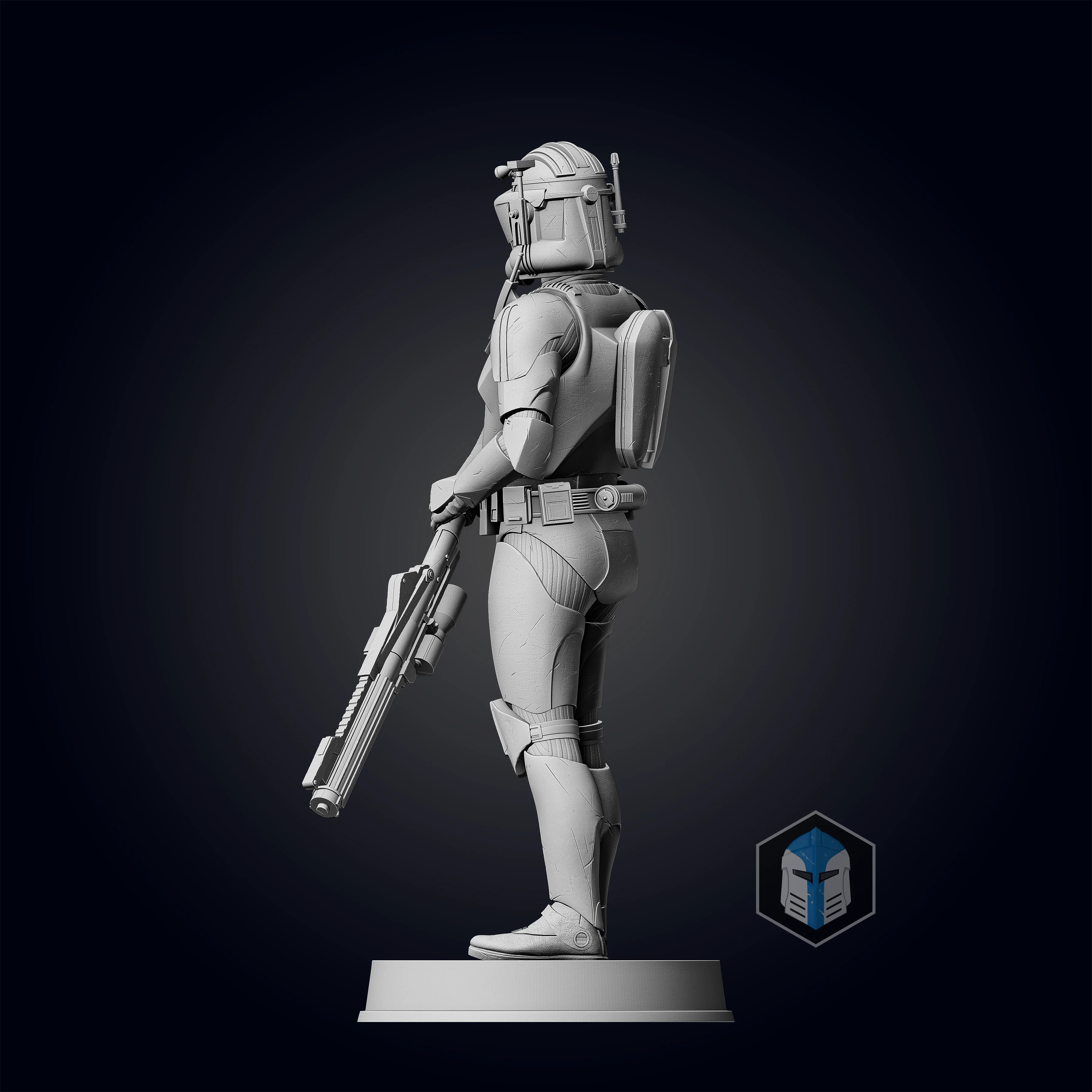 Commander Cody Figurine - Pose 1 - 3D Print Files - Image 6