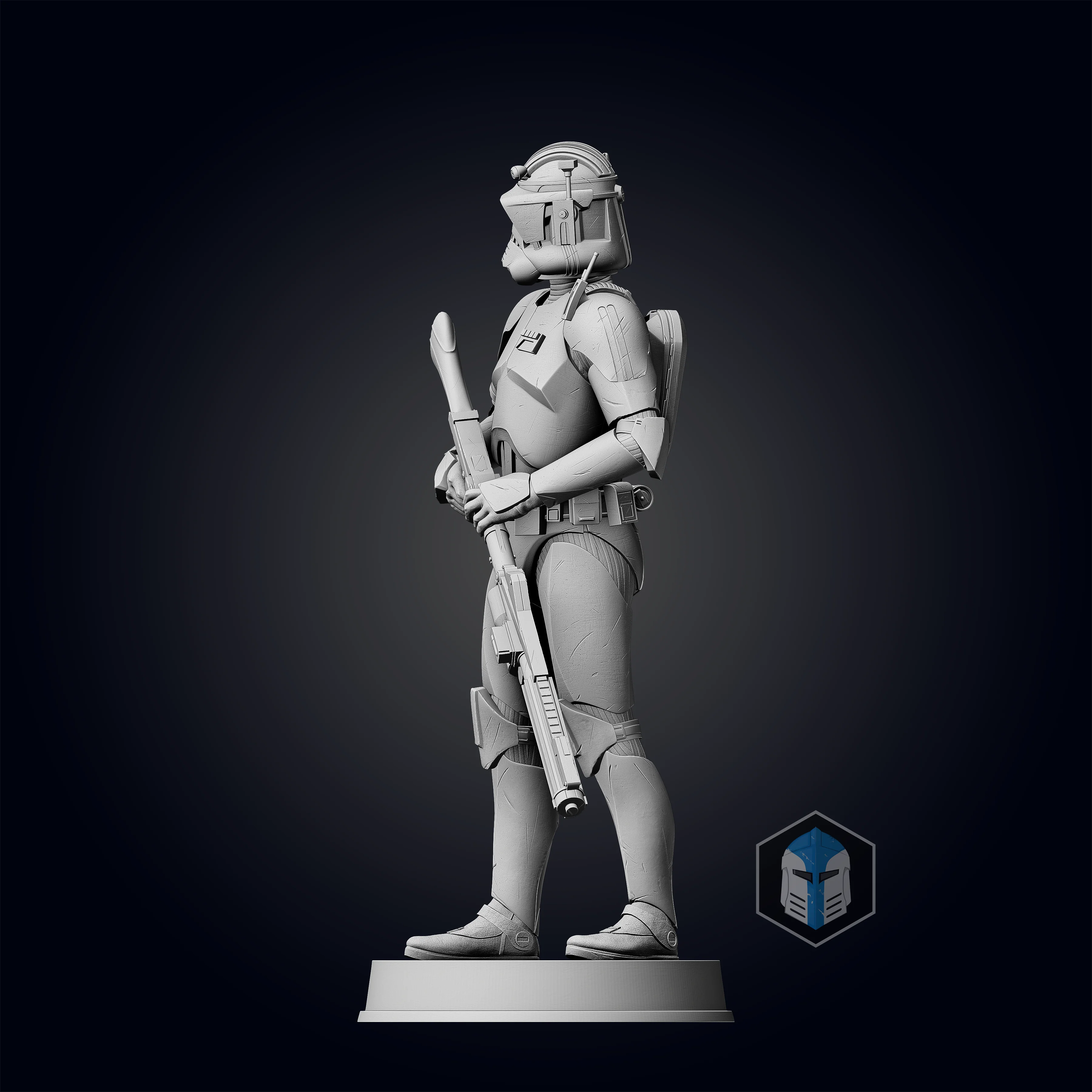 Commander Cody Figurine - Pose 1 - 3D Print Files - Image 7