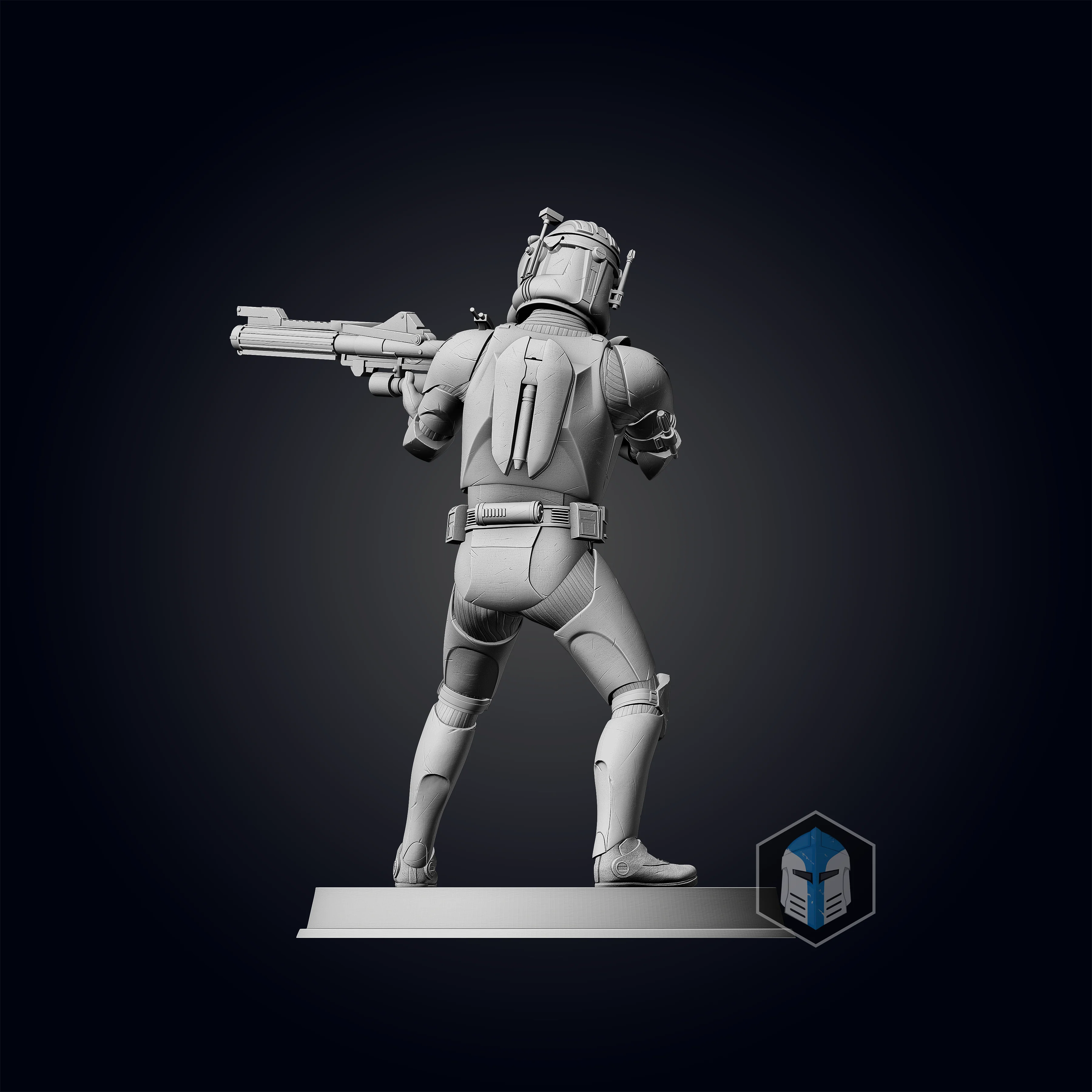 Commander Cody Figurine - Pose 2 - 3D Print Files - Image 5