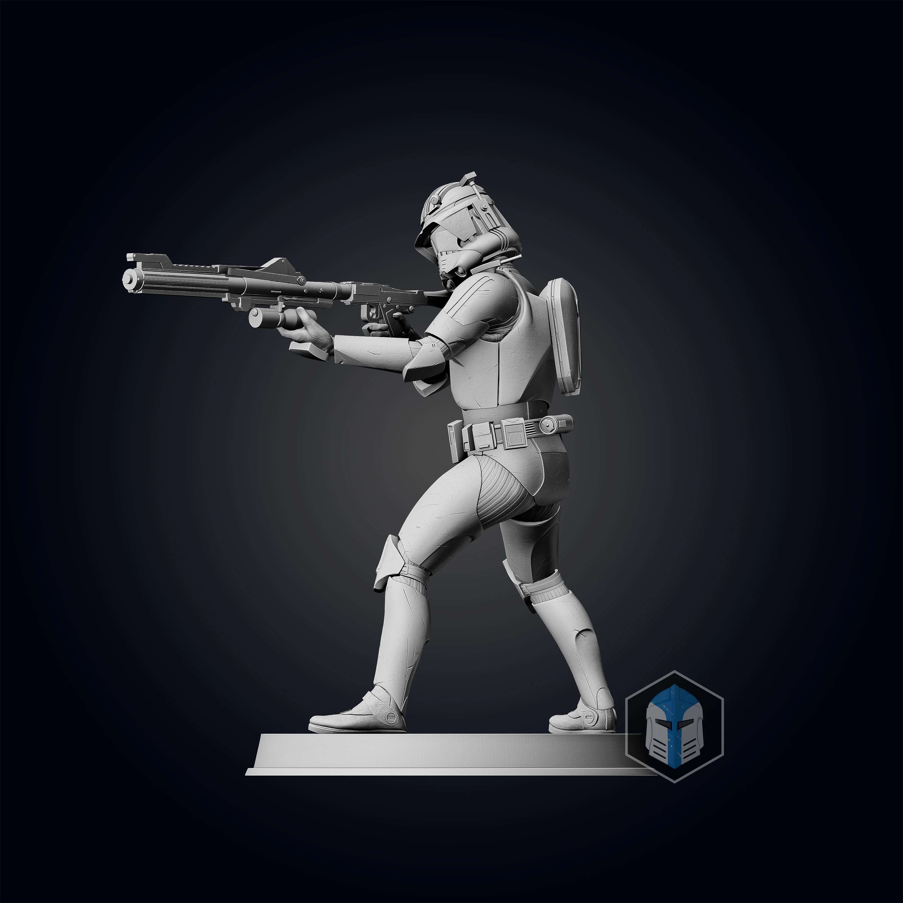 Commander Cody Figurine - Pose 2 - 3D Print Files - Image 7
