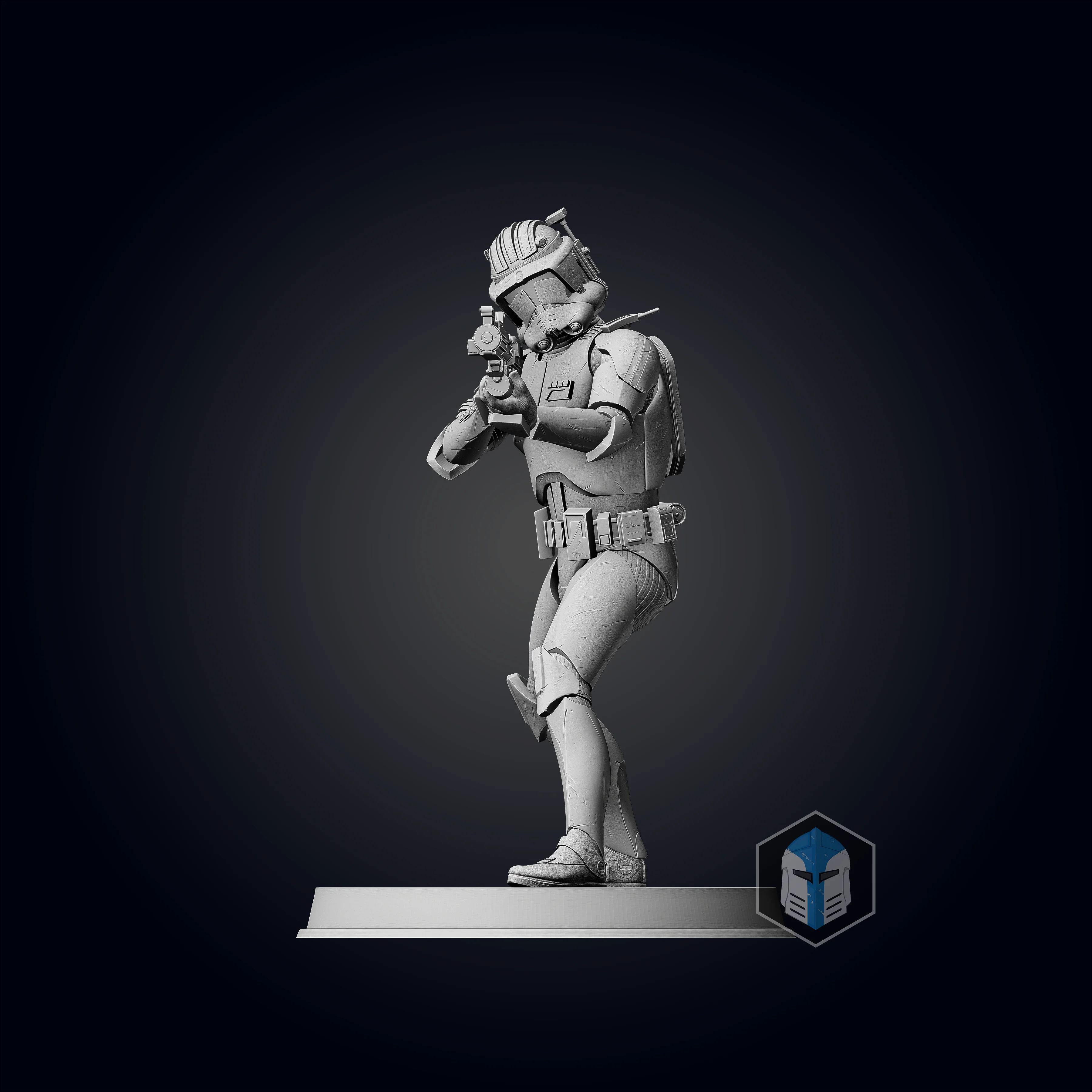 Commander Cody Figurine - Pose 2 - 3D Print Files - Image 8