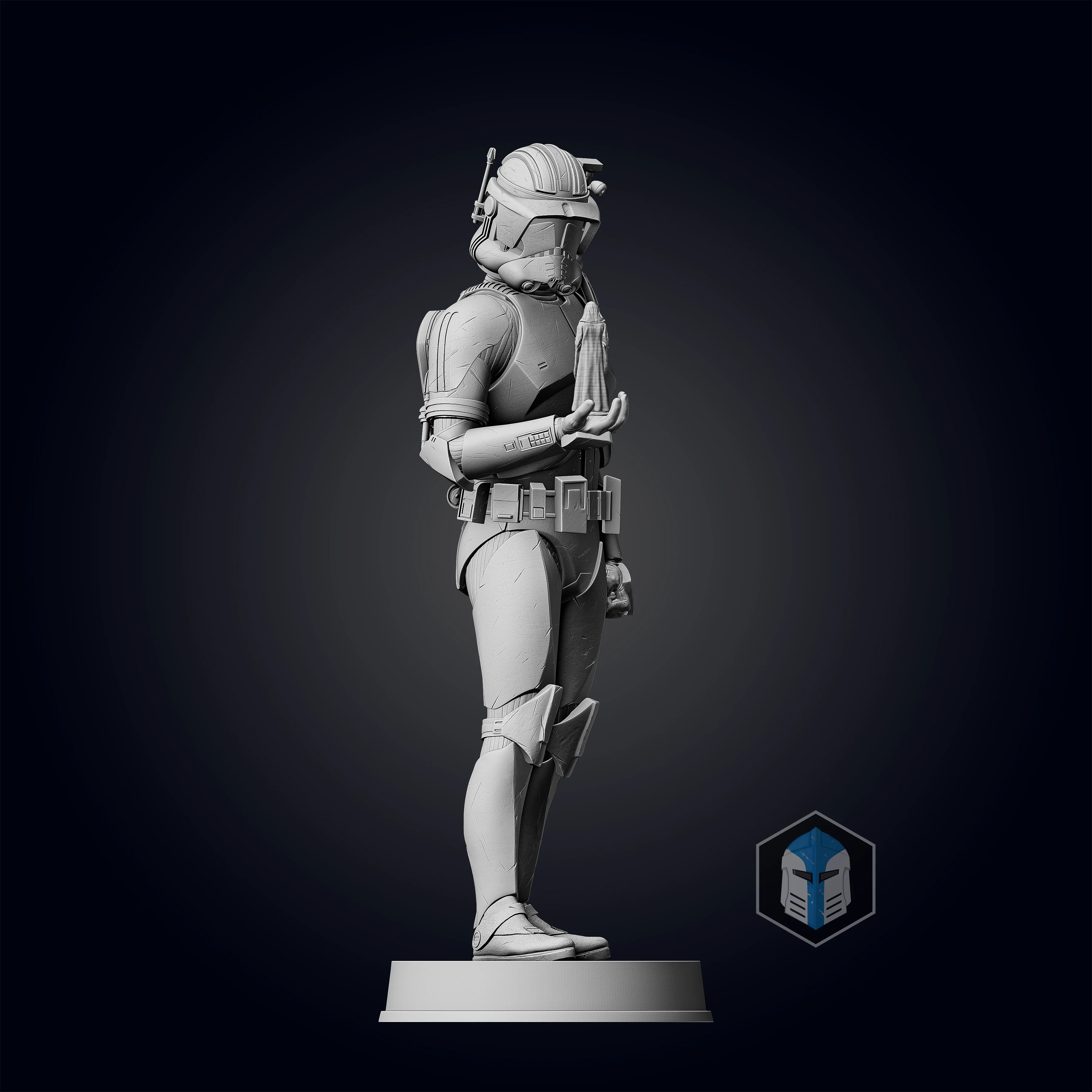 Commander Cody Figurine - Pose 4 - 3D Print Files - Image 3