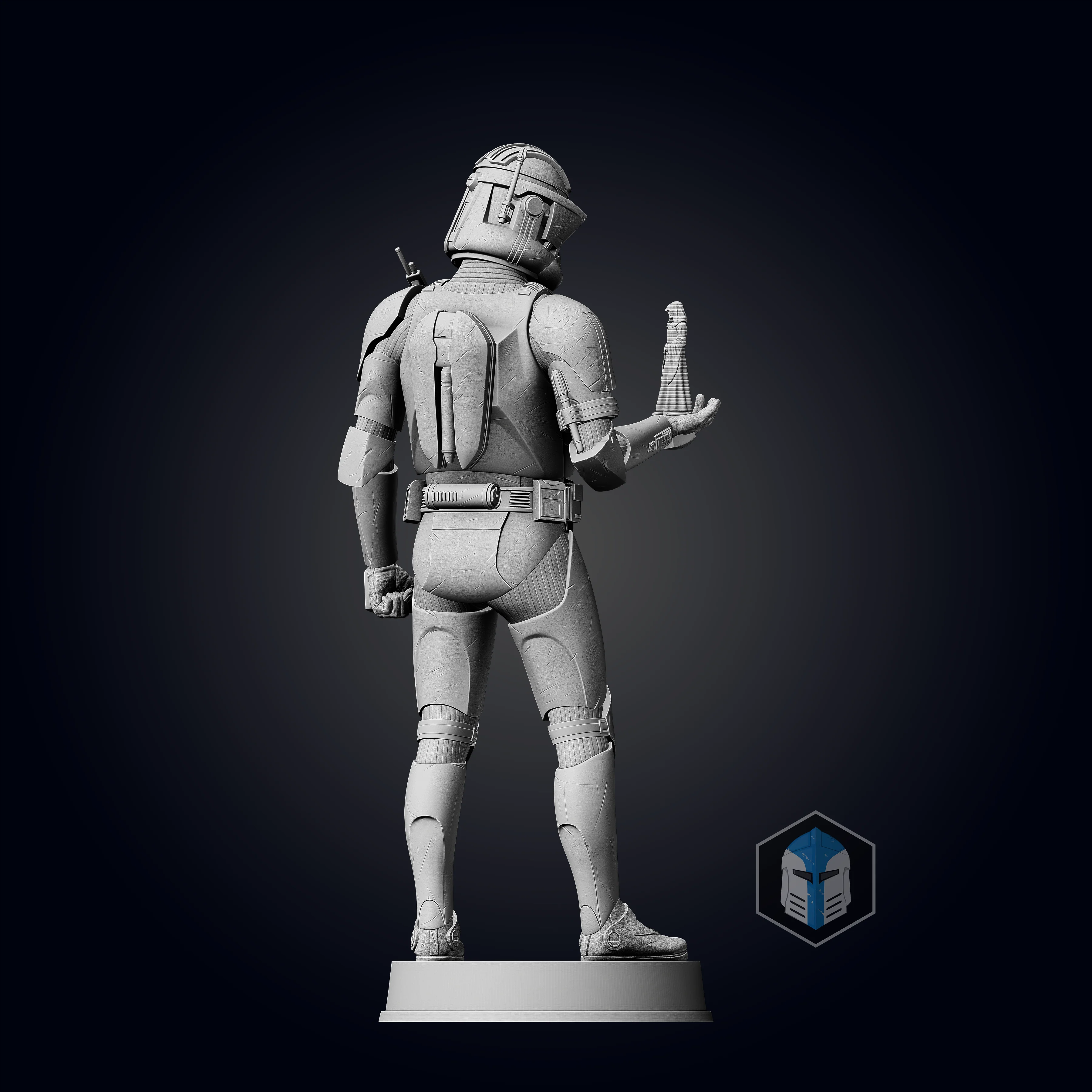 Commander Cody Figurine - Pose 4 - 3D Print Files - Image 5