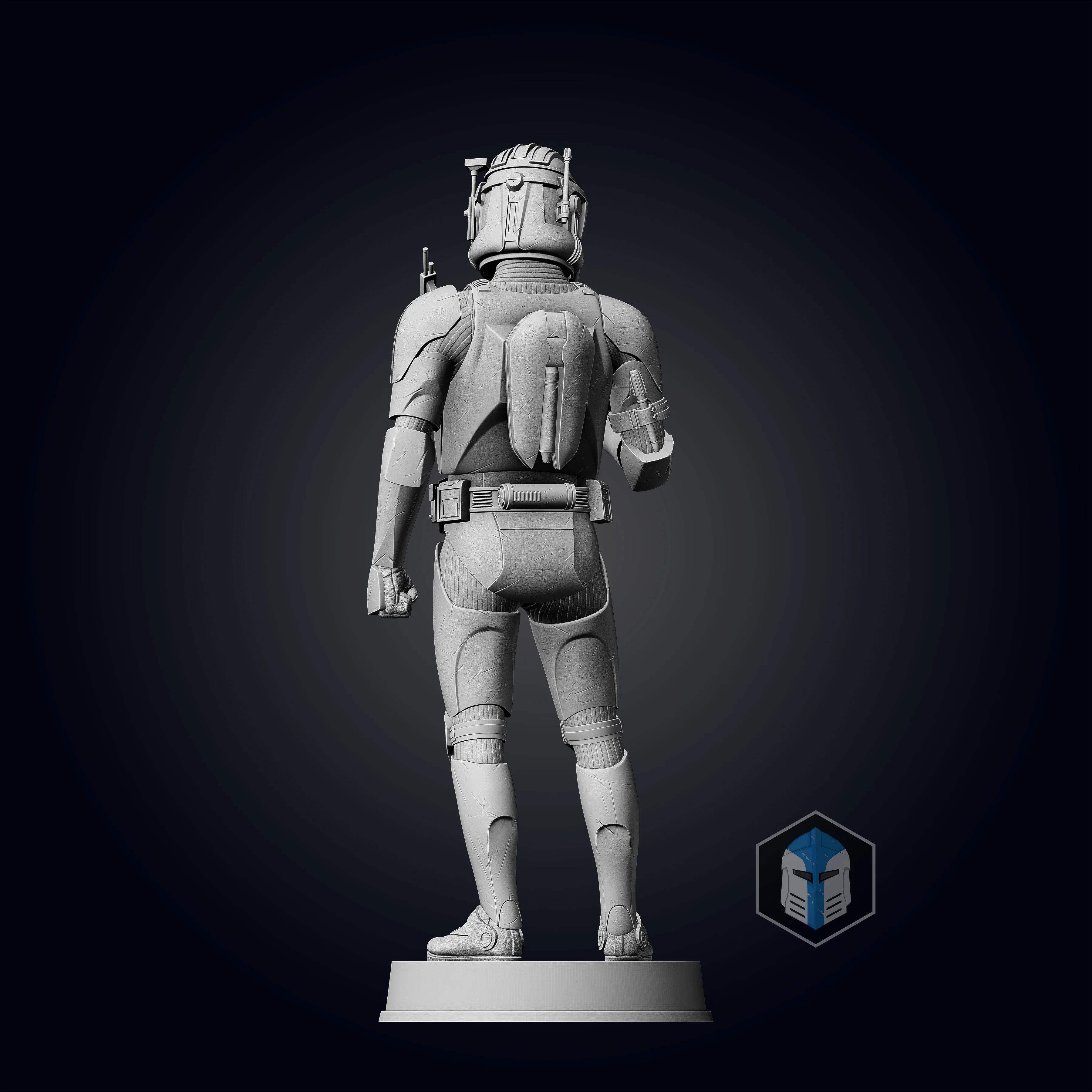 Commander Cody Figurine - Pose 4 - 3D Print Files - Image 6