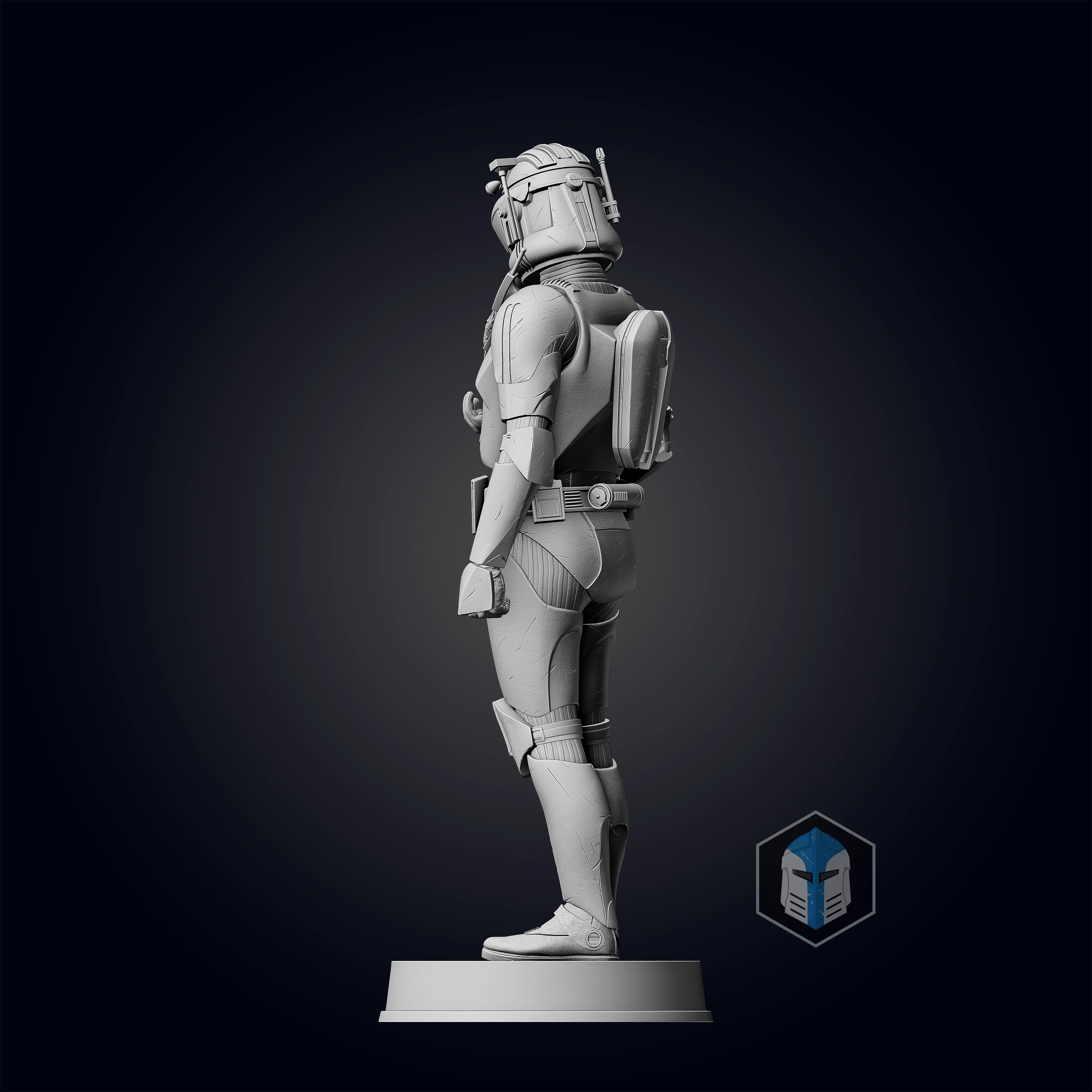 Commander Cody Figurine - Pose 4 - 3D Print Files - Image 7