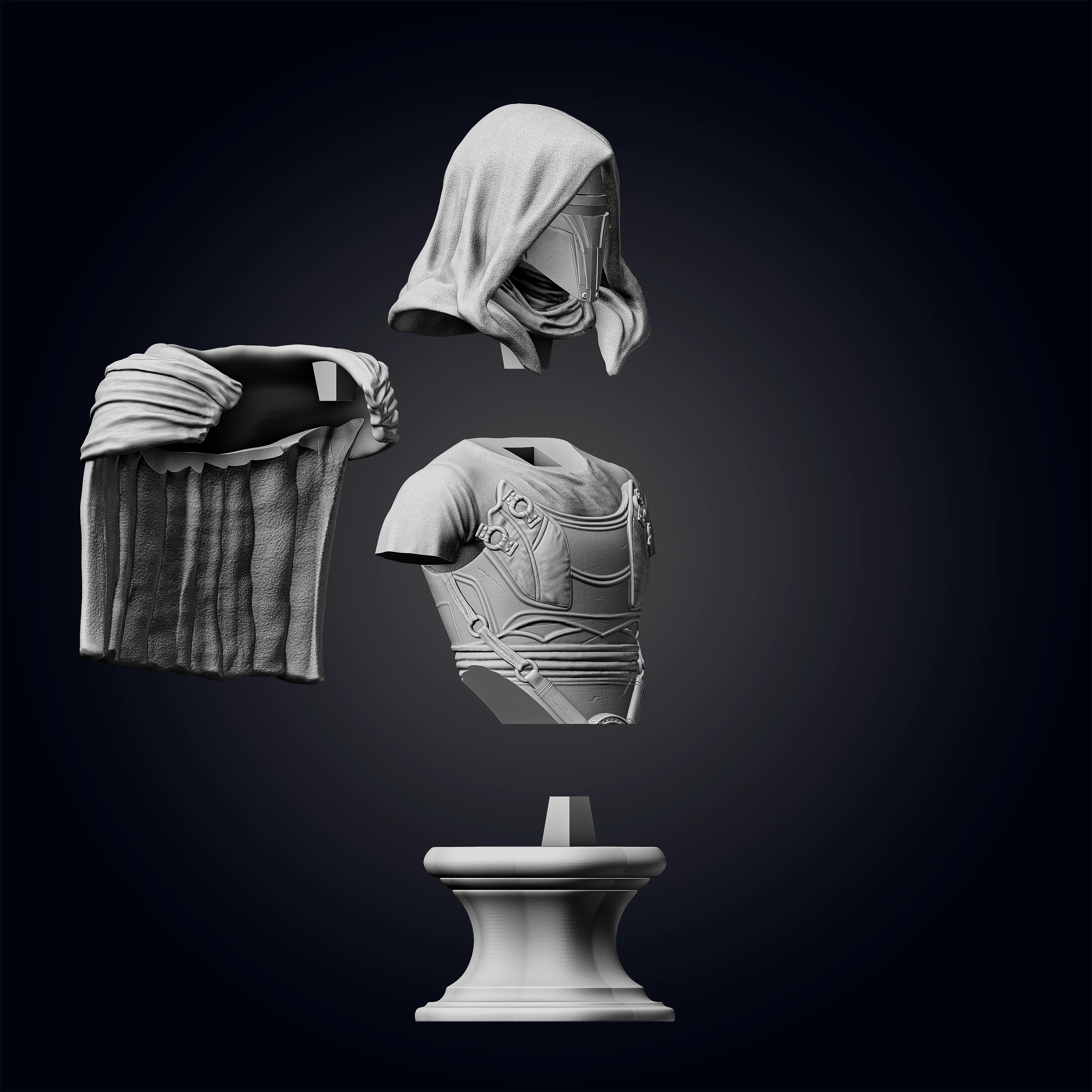 Darth Revan Bust - 3D Print Files - Image 9