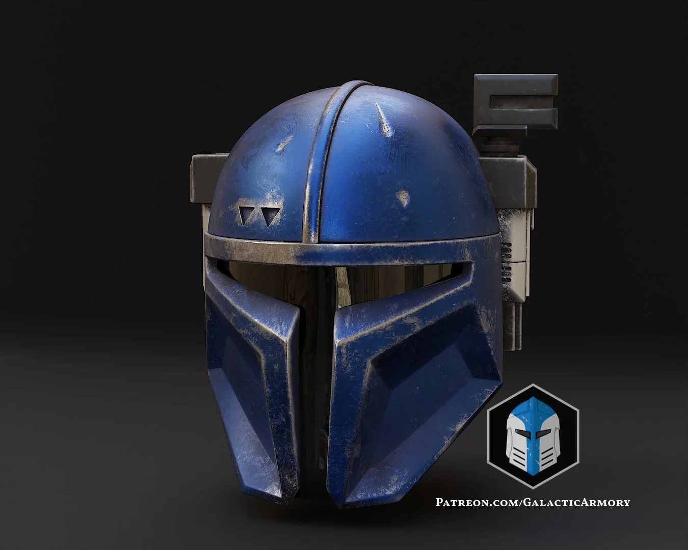 Heavy Mandalorian Helmet - 3D Print Files - Image 3
