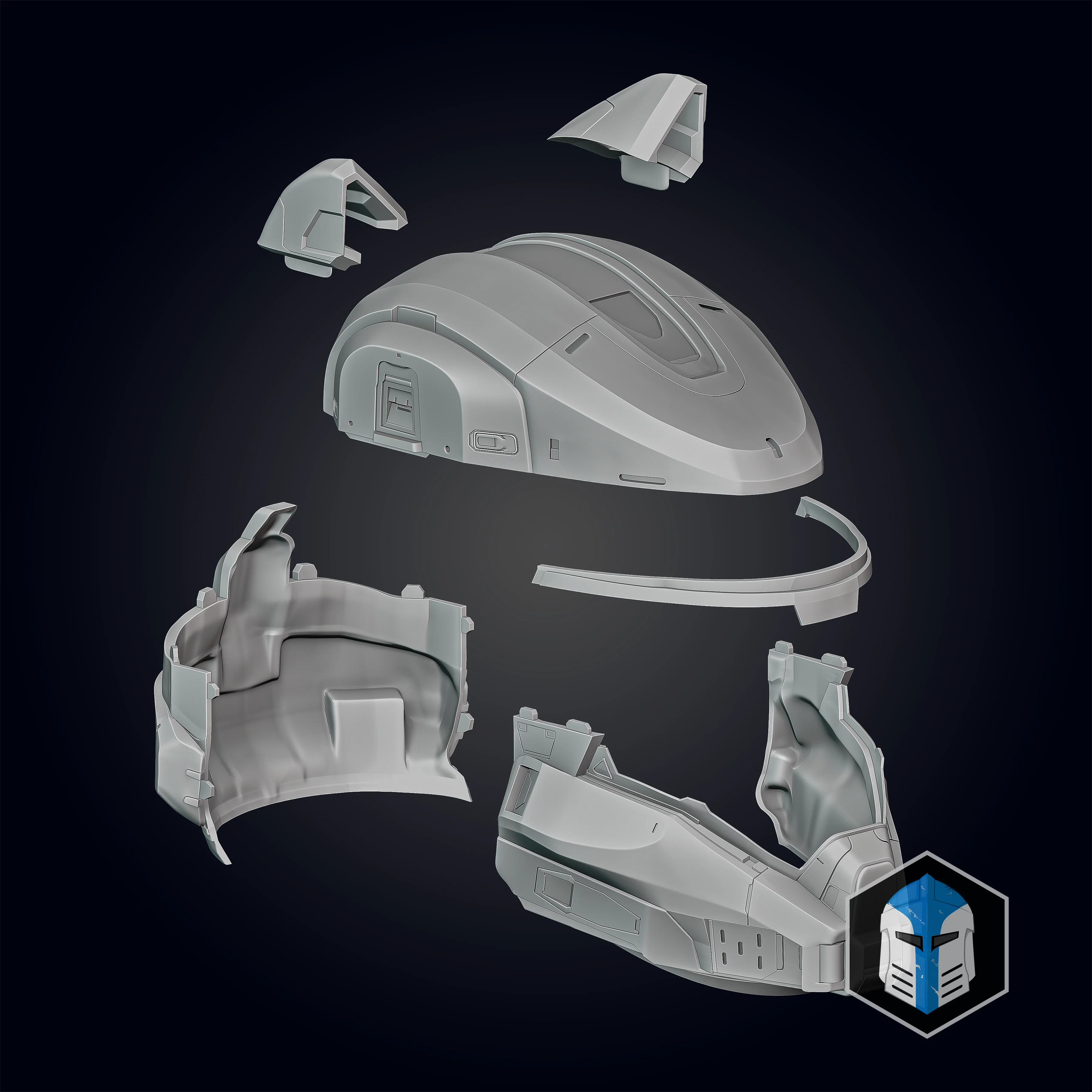 Infinite Cavallino Helmet - 3D Print Files - Image 16