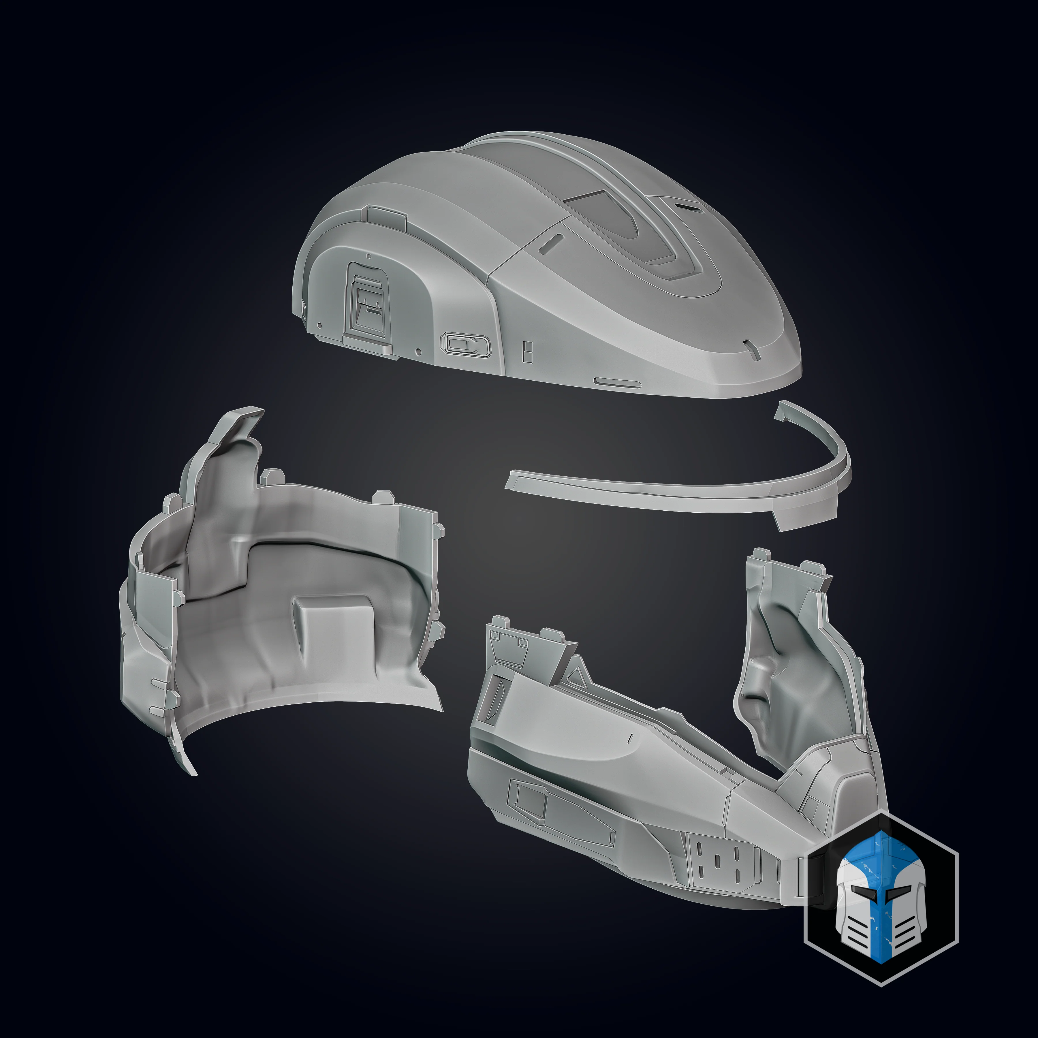 Infinite Cavallino Helmet - 3D Print Files - Image 3