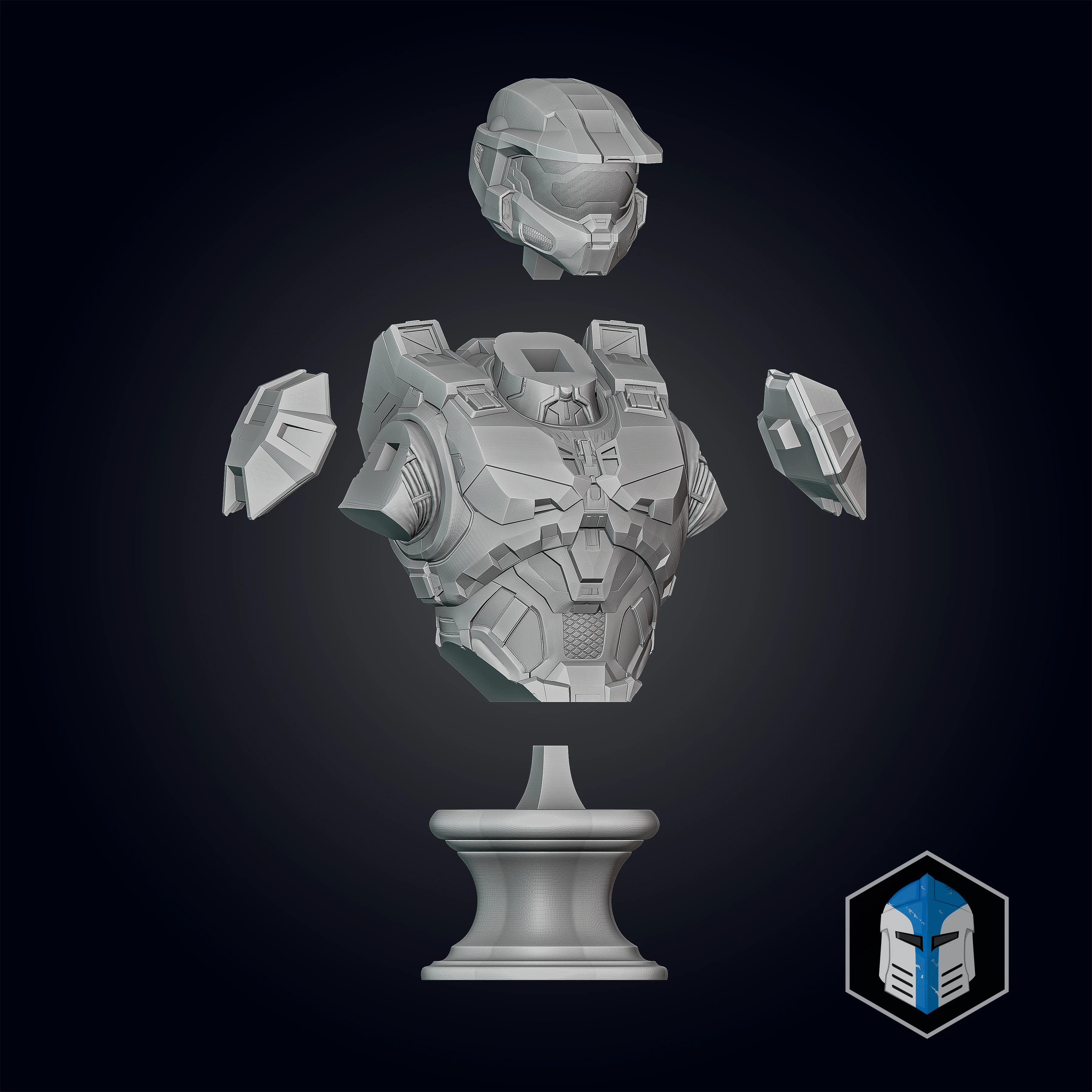 Infinite Master Chief - Bust - 3D Print Files - Image 9