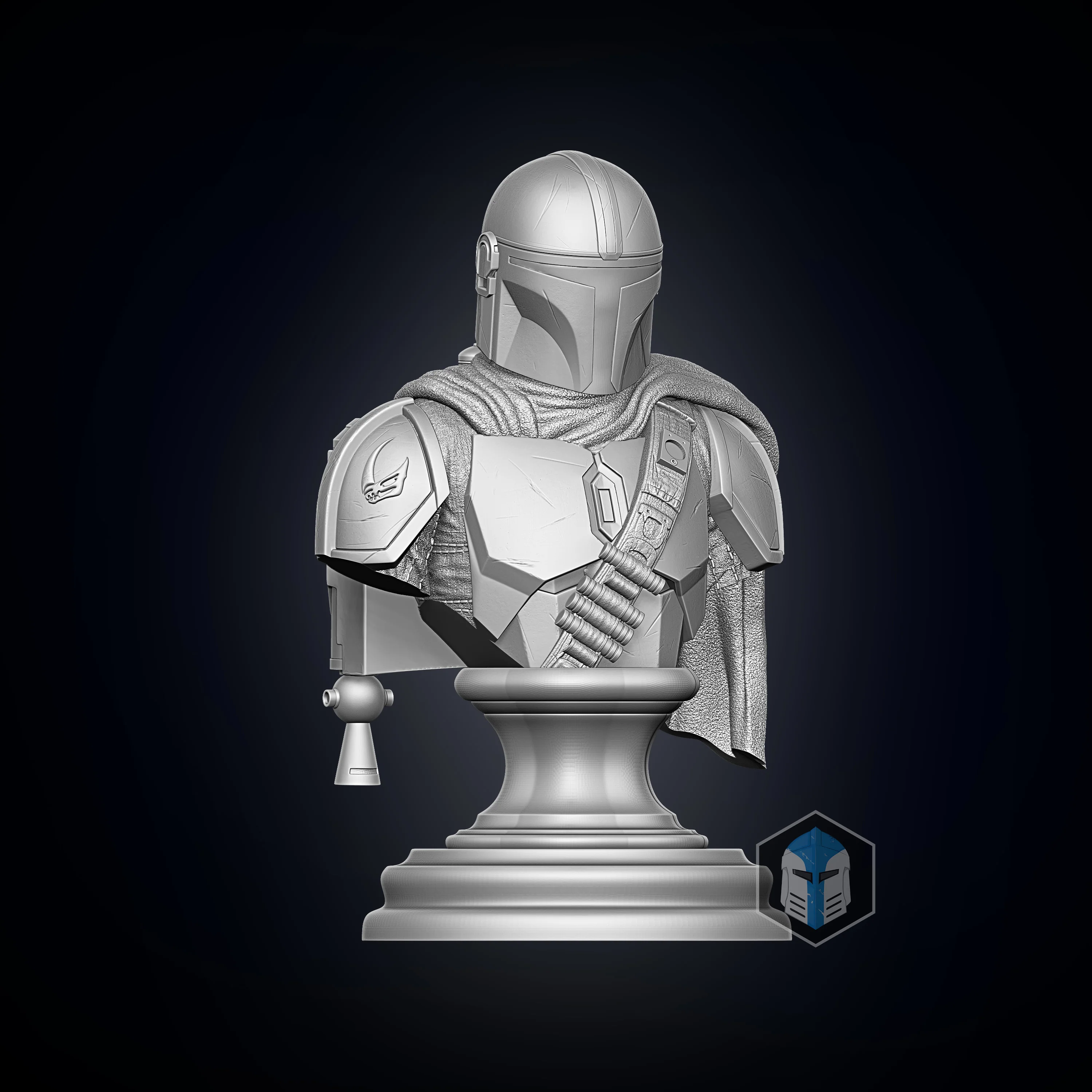 Mando Bust - 3D Print Files - Image 3