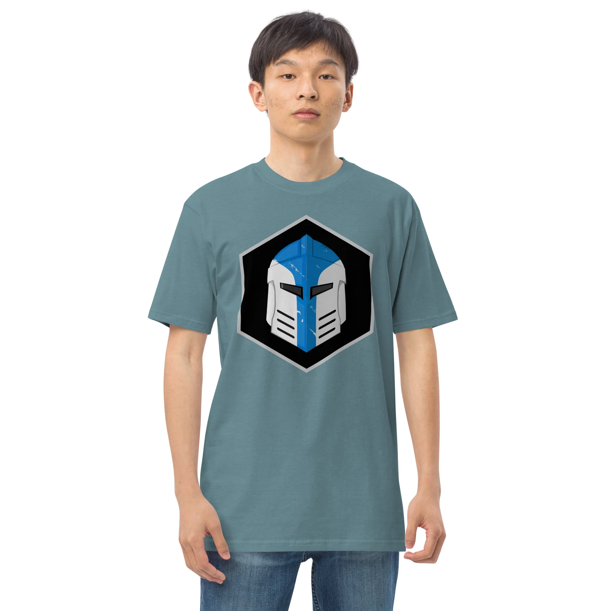Men’s Premium Heavyweight Tee - Galactic Armory Logo - Image 16