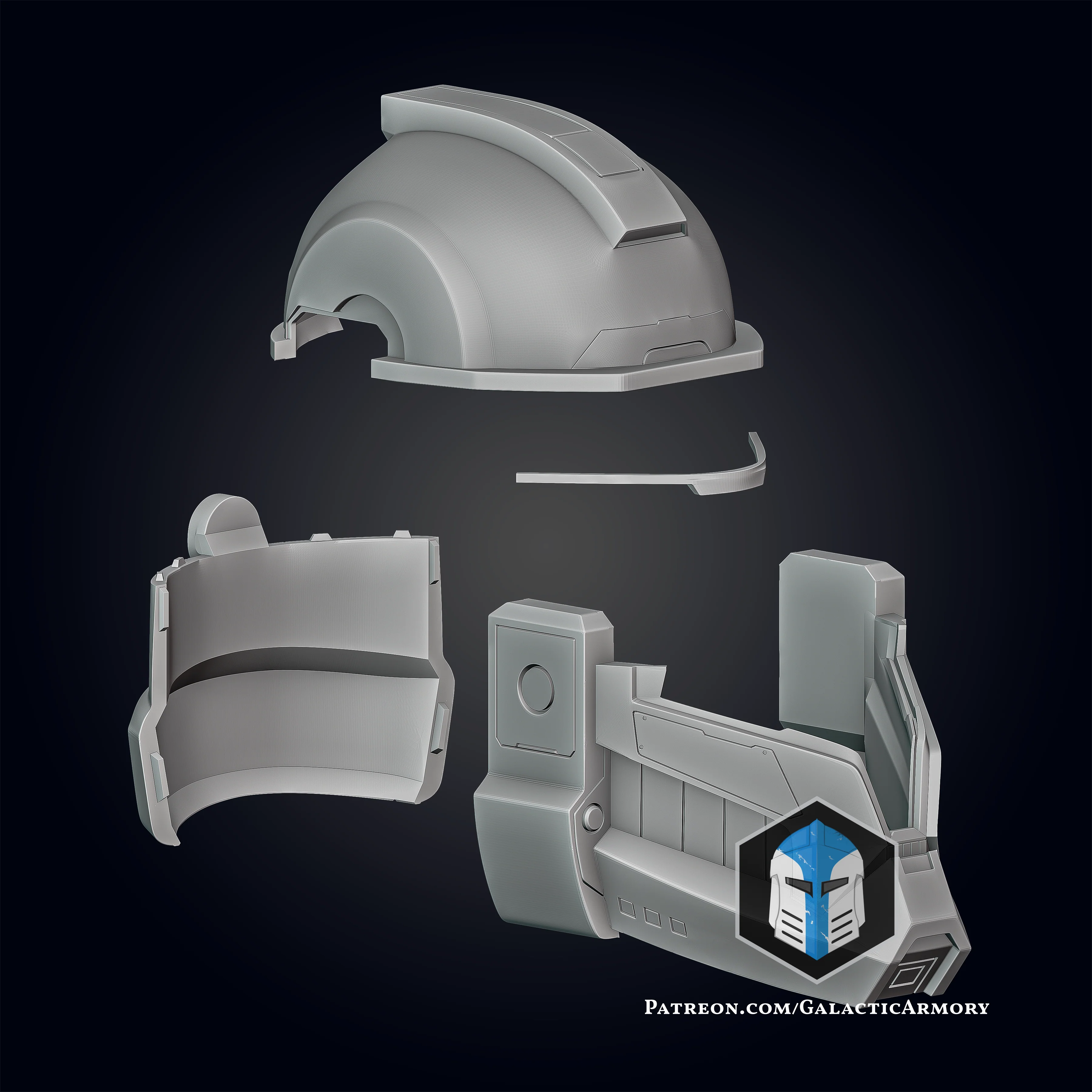 Phase 1 Spartan Mashup Helmet - 3D Print Files - Image 3